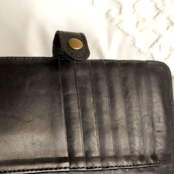 Duluth Trading -Lifetime Leather 🖤 Black Wristlet Wallet - Picture 6 of 13